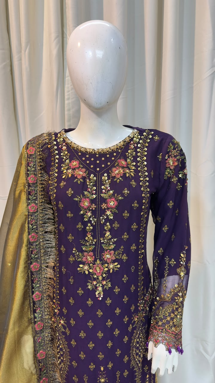 SJ284 Chiffon Purple