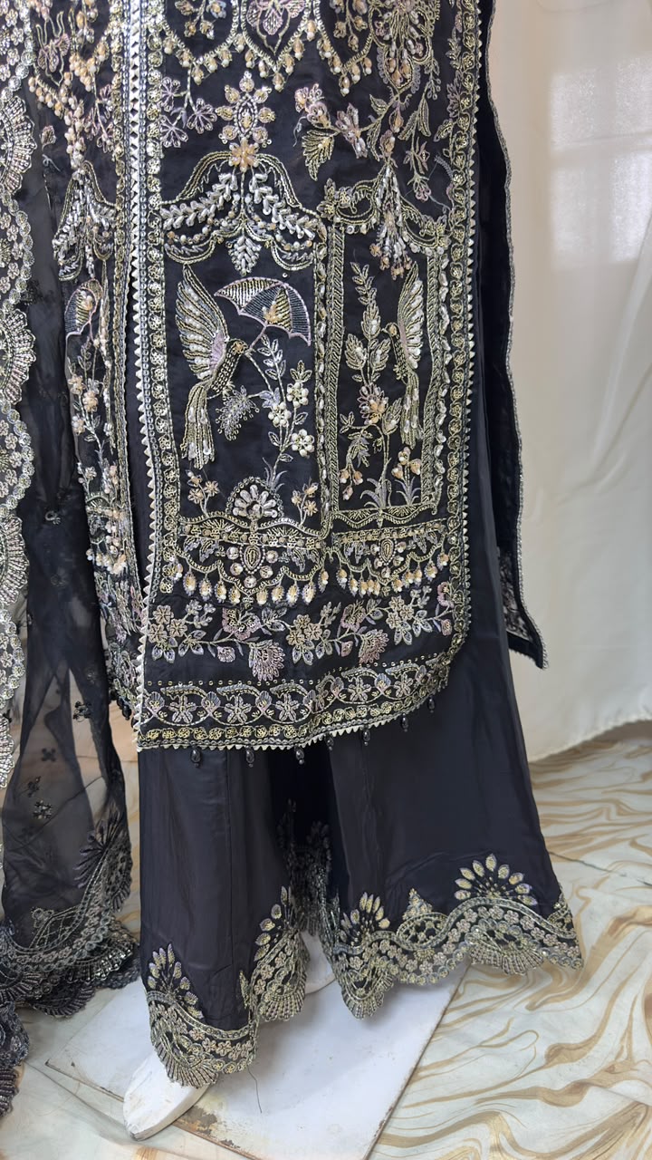 SJ7289 Organza Black