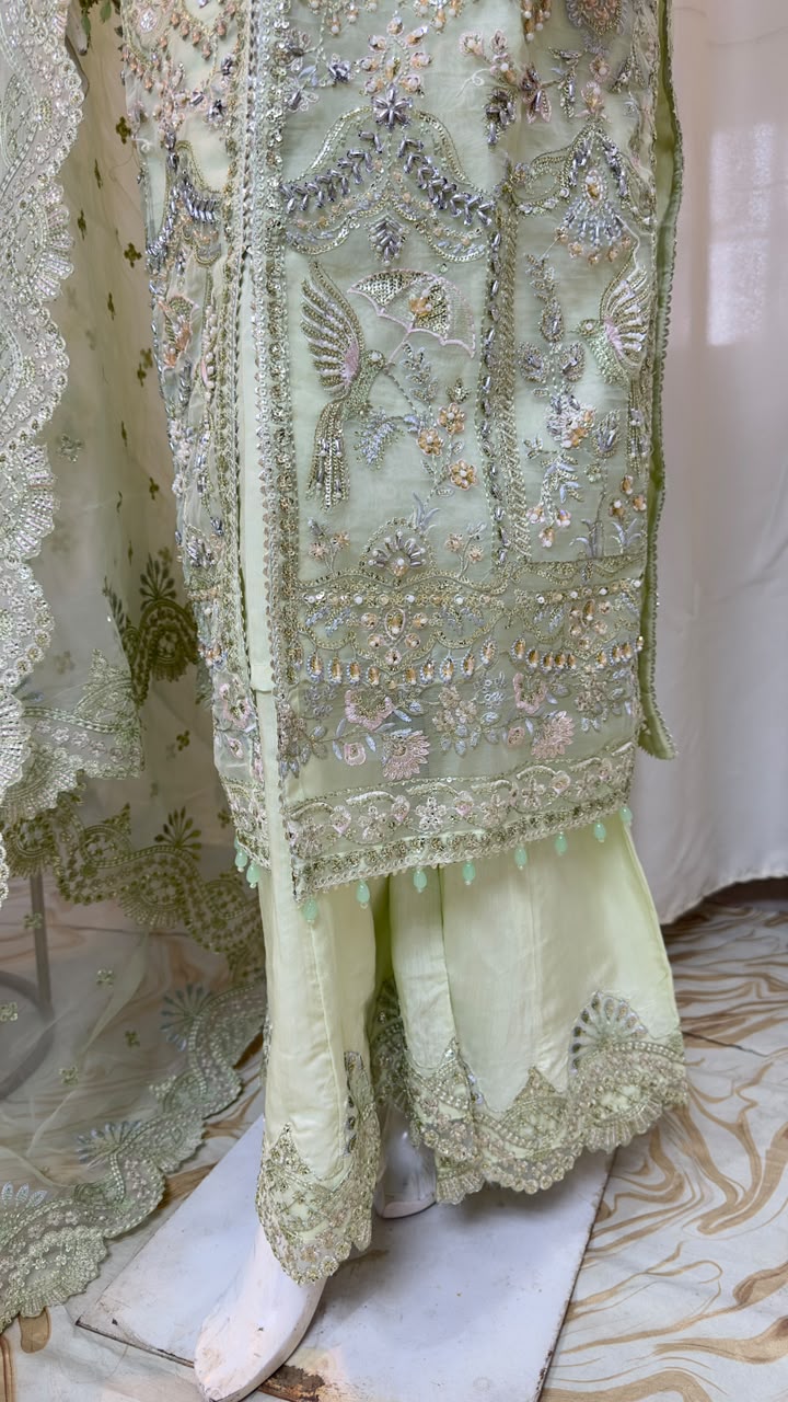 SJ7289 Organza pistachio Green