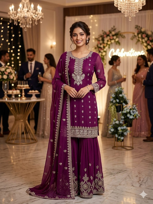 SG2188 Chiffon Gharara Marganda