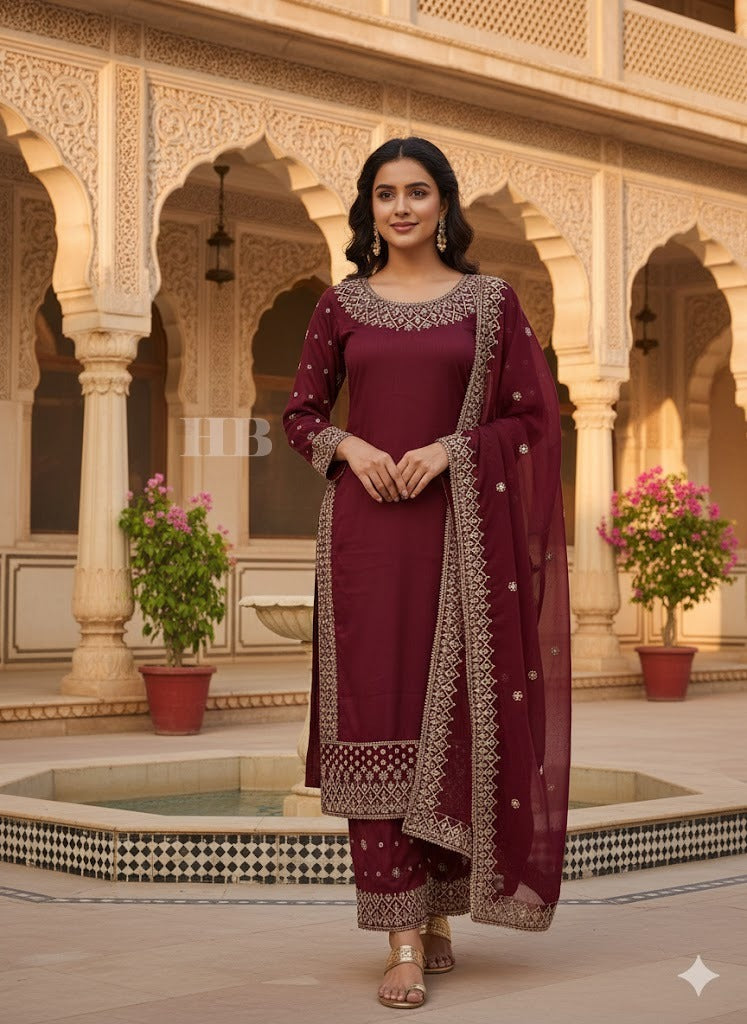 SG2402 Silk Mehroon