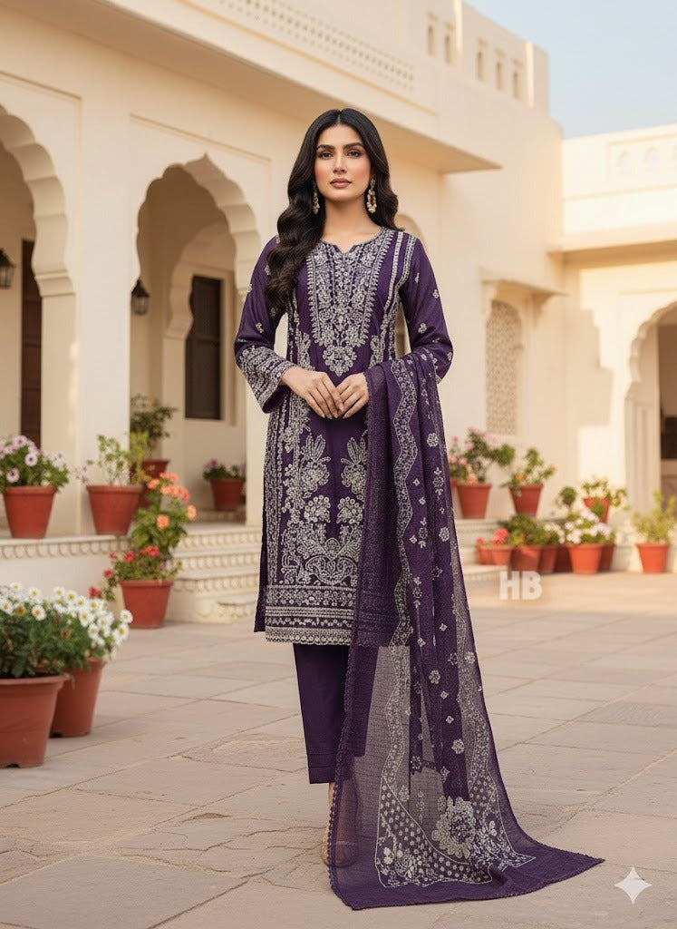 SG2393 Chickan kari Viscose Purple