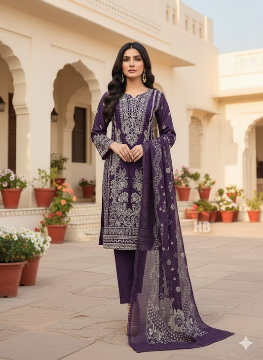 SG2393 Chickan kari Viscose Purple