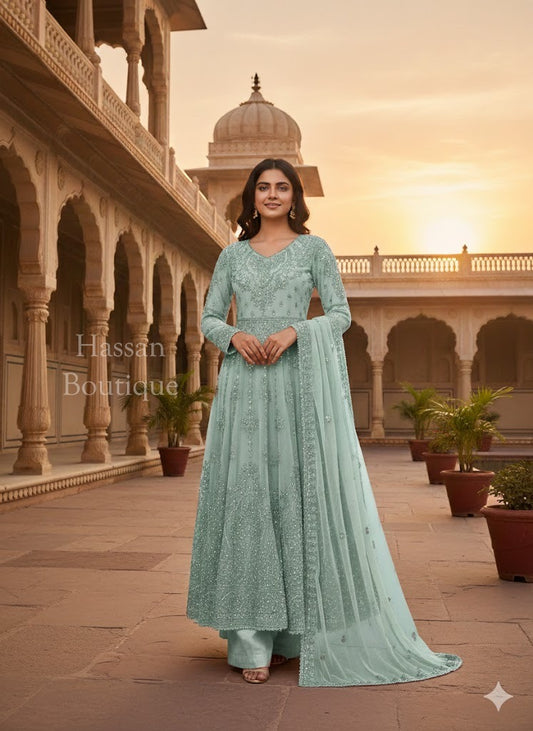 SG1497 Frock Chiffon Mint green