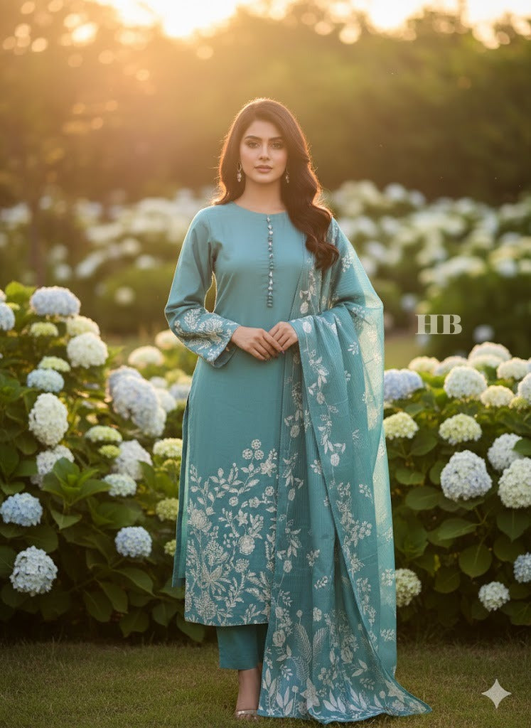 SG1103 Khaddar Aqua
