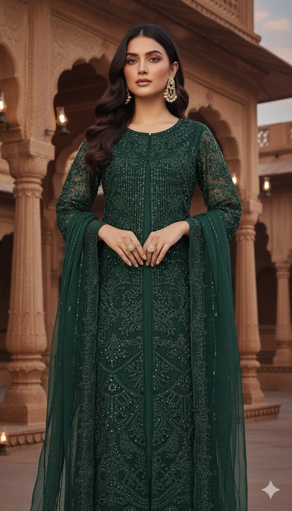 FG169 Gown Style maxi  Green