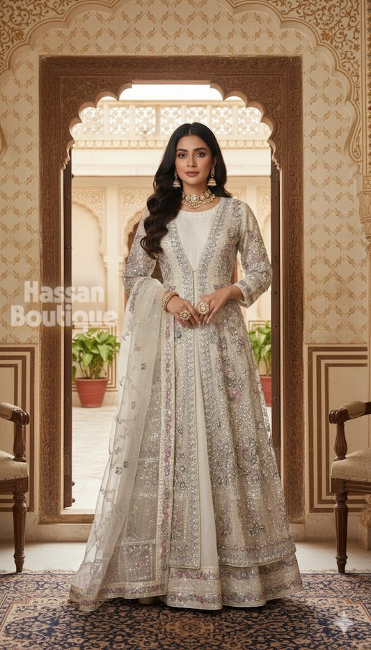 FG114 Open Gown Style Maxi Offwhite