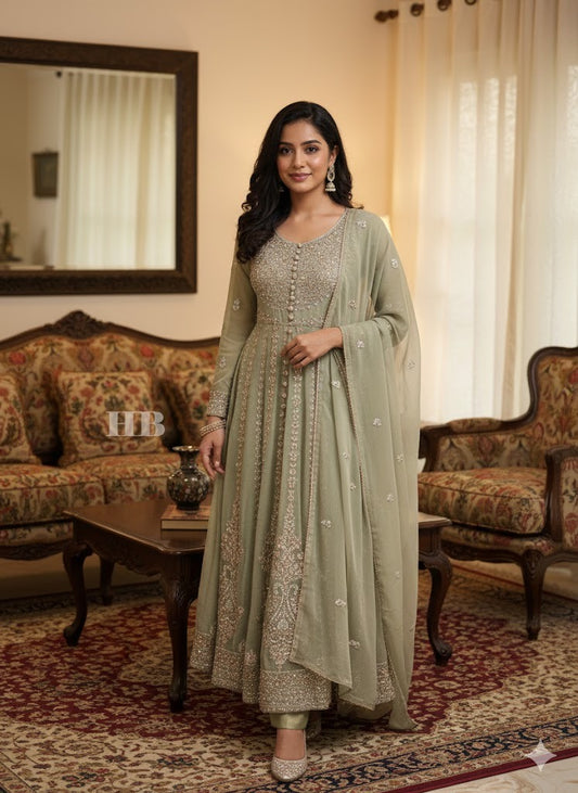 SG1778 Frock Chiffon Beige